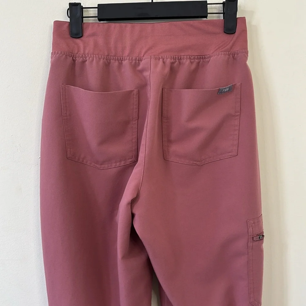FIGS Zamora High Waisted Jogger Scrub Pant Mauve Size Small Petite - Picture 8 of 13